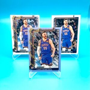 🔥Isaiah Hartenstein Lot!🔥Topps Holiday Light Blue Glitter + Holiday & Flagship